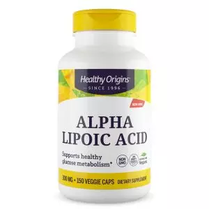 Альфа-ліпоєва кислота, 300 мг, Alpha Lipoic Acid, Healthy Origins, 150 капсул