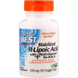 R-Ліпоєва кислота, R-Lipoic Acid, Doctor's Best, 100 мг, 60 капсул