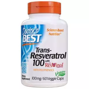 Ресвератрол, Trans-Resveratrol, Doctor's Best, 100 мг, 60 гелевих капсул
