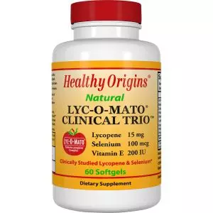 Лікопін + Селен + Вітамін Е, Clinical Trio, Lyc-O-Mato, Healthy Origins, 60 желатинових капсул