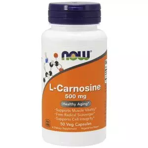 L-Карнозін, L-Carnosine, Now Foods, 500 мг, 50 вегетаріанських капсул