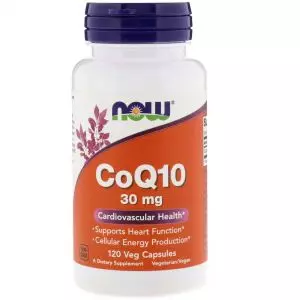 Коензим Q10 30 мг, CoQ10, Now Foods, 120 вегетаріанських капсул