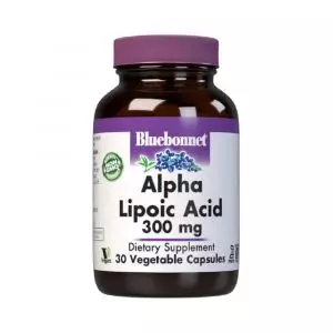 Альфа-Ліпоєва Кислота 300 мг, Bluebonnet Nutrition, 30 вегетаріанських капсул