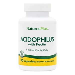 Ацидофільні бактерії з пектином, Acidophilus with Pectin, Natures Plus, 90 капсул Ацидофільні бактерії з пектином, Acidophilus with Pectin, Natures Plus, 90 капсул