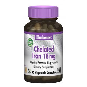 Хелатное Железо 18мг, Albion, Bluebonnet Nutrition, 90 гелевых капсул