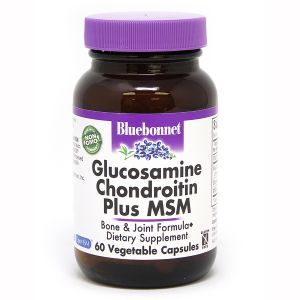 Глюкозамін & Хондроитин & МСМ, Bluebonnet Nutrition, 60 рослинних капсул Глюкозамін & Хондроитин & МСМ, Bluebonnet Nutrition, 60 рослинних капсул