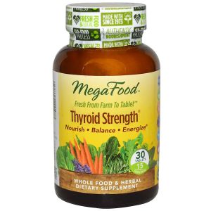 Сила щитовидної залози, Thyroid Strength, MegaFood, 30 таблеток Сила щитовидної залози, Thyroid Strength, MegaFood, 30 таблеток