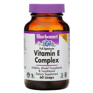 Комплекс Витамина E, Vitamin E Complex, Bluebonnet Nutrition, 60 капсул