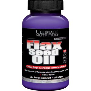Лляна Олія, Ultimate Nutrition, 200 желатинових капсул