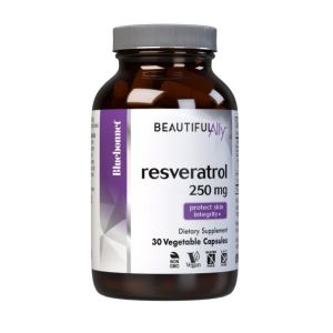 Ресвератрол 250 мг, Beautiful Ally, Bluebonnet Nutrition, Resveratrol 250 мg, 30 растительных капсул