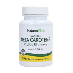 Бета Каротин 25000 МО, Beta Carotene, Natures Plus, 90 гелевих капсул Бета Каротин 25000 МО, Beta Carotene, Natures Plus, 90 гелевих капсул