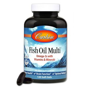 Мультивітаміни та Мінерали з Омега-3, Fish Oil Multi, Carlson, 120 желатинових капсул
