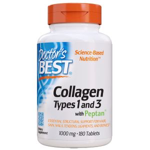 Коллаген Типов 1&3 1000мг, Peptan, Doctor's Best, 180 таблеток
