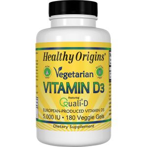 Вітамін D3 для Вегетаріанців, Vegetarian Vitamin D3, 5000 IU, Healthy Origins, 180 капсул Вітамін D3 для Вегетаріанців, Vegetarian Vitamin D3, 5000 IU, Healthy Origins, 180 капсул