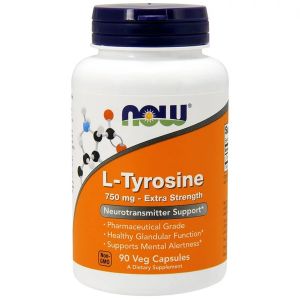 L-Тирозин, L-Tyrosine, Now Foods, 750 мг, 90 вегетаріанських капсул L-Тирозин, L-Tyrosine, Now Foods, 750 мг, 90 вегетаріанських капсул