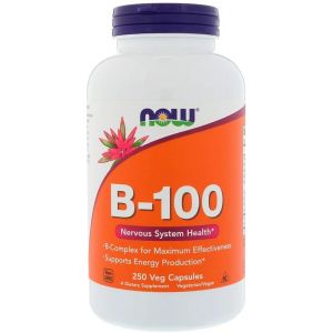 B-Комплекс 100, B-100, Now Foods, 250 вегетаріанських капсул B-Комплекс 100, B-100, Now Foods, 250 вегетаріанських капсул