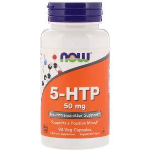 5-HTP (Гидрокситриптофан), 50 мг, Now Foods, 90 вегетарианских капсул 5-HTP (Гидрокситриптофан), 50 мг, Now Foods, 90 вегетарианских капсул