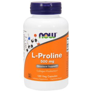 L-Пролін, 500 мг, Now Foods, L-Proline, 120 рослинних капсул L-Пролін, 500 мг, Now Foods, L-Proline, 120 рослинних капсул