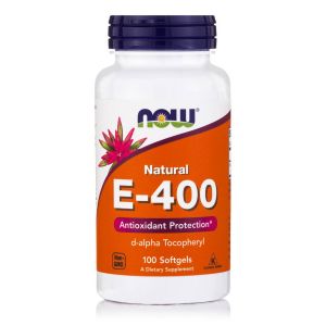 Витамин E, Е-400, Now Foods, 100 желатиновых капсул