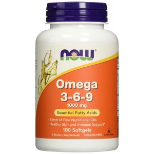Омега 3-6-9 1000мг, Now Foods, 100 желатинових капсул
