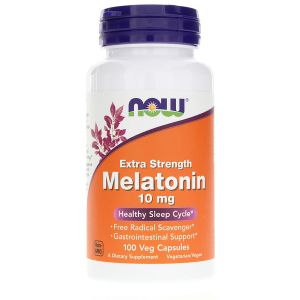 Мелатонін, Extra Strength Melatonin, Now Foods, 10 мг, 100 капсул Мелатонін, Extra Strength Melatonin, Now Foods, 10 мг, 100 капсул