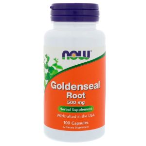 Гидрастис (Желтокорень), Goldenseal Root, Now Foods, 500 мг, 100 капсул