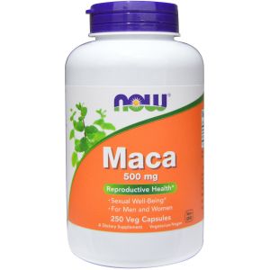 Перуанська Мака, 500 мг, Maca, Now Foods, 250 вегетаріанських капсул