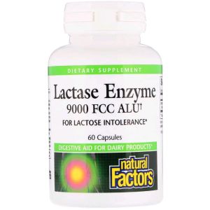 Ензим Лактази, Lactase Enzyme, Natural Factors, 9000 FCC ALU, 60 Капсул Ензим Лактази, Lactase Enzyme, Natural Factors, 9000 FCC ALU, 60 Капсул