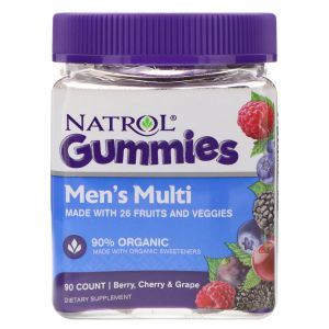 Мультивітаміни для Чоловіків зі Смаком Ягід, Men`s Multi Gummies, Natrol, 90 жувальних цукерок