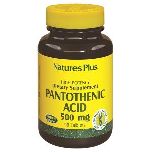 Пантотеновая Кислота (B5), Pantothenic Acid, 500 мг, Natures Plus, 90 таблеток Пантотеновая Кислота (B5), Pantothenic Acid, 500 мг, Natures Plus, 90 таблеток
