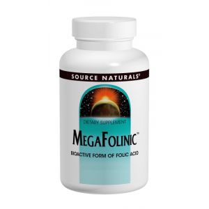 Биоактивная Форма Фолиевой Кислоты (В9) 800мкг, MegaFolinic, Source Naturals, 60 таблеток
