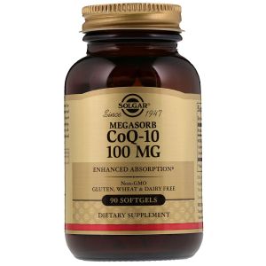 Коензим Q-10 (Megasorb CoQ-10), 100 mg, Solgar, 90 гелевих капсул Коензим Q-10 (Megasorb CoQ-10), 100 mg, Solgar, 90 гелевих капсул