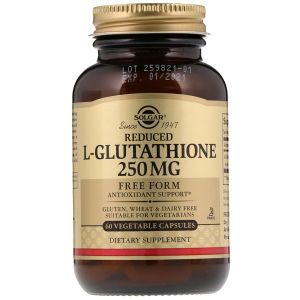 L-Глутатион, 250 мг, L-Glutathione, Solgar, 60 вегетарианских капсул L-Глутатион, 250 мг, L-Glutathione, Solgar, 60 вегетарианских капсул