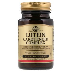 Лютеїновий Комплекс Каротиноїдів, Lutein Carotenoid Complex, Solgar, 30 рослинних капсул Лютеїновий Комплекс Каротиноїдів, Lutein Carotenoid Complex, Solgar, 30 рослинних капсул