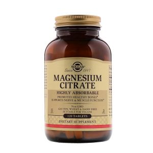 Цитрат Магнію, Magnesium Citrate, Solgar, 120 таблеток Цитрат Магнію, Magnesium Citrate, Solgar, 120 таблеток
