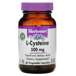 L-Цистеїн 500 мг, L-Cystein, Bluebonnet Nutrition, 60 вегетаріанських капсул L-Цистеїн 500 мг, L-Cystein, Bluebonnet Nutrition, 60 вегетаріанських капсул