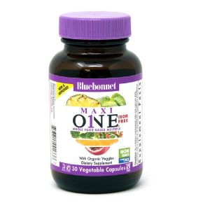 Мультивитамины без железа, MAXI ONE Iron Free, Bluebonnet Nutrition, 30 вегетарианских капсул Мультивитамины без железа, MAXI ONE Iron Free, Bluebonnet Nutrition, 30 вегетарианских капсул