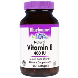 Вітамін E 400 МО, Vitamin E, Bluebonnet Nutrition, 100 желатинових капсул Вітамін E 400 МО, Vitamin E, Bluebonnet Nutrition, 100 желатинових капсул