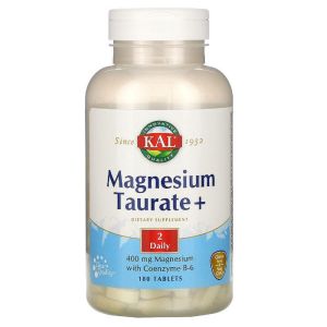 Таурат Магния 400 мг, Magnesium Taurate+, KAL, 180 Таблеток Таурат Магния 400 мг, Magnesium Taurate+, KAL, 180 Таблеток