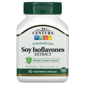 Соевые Изофлавоны, Standardized Soy Isoflavones Extract, 21st Century, 60 вегетарианских капсул Соевые Изофлавоны, Standardized Soy Isoflavones Extract, 21st Century, 60 вегетарианских капсул