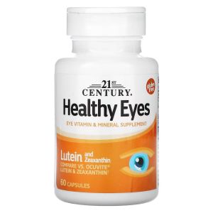 Лютеїн та Зеаксантин, Healthy Eyes, Lutein & Zeaxanthin, 21st Century, 60 капсул