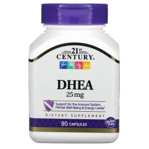 Дегідроепіандростерон, 25 мг, DHEA, 21st Century, 90 капсул Дегідроепіандростерон, 25 мг, DHEA, 21st Century, 90 капсул