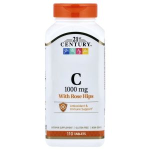 Вітамін C, 1000 мг, пролонгованої дії, Vitamin C, 21st Century, 110 таблеток Вітамін C, 1000 мг, пролонгованої дії, Vitamin C, 21st Century, 110 таблеток