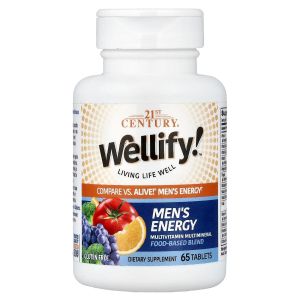 Мультивітаміни та мультимінерали для чоловіків, Wellify, Men's Energy, Multivitamin Multimineral, 21st Century, 65 таблеток Мультивітаміни та мультимінерали для чоловіків, Wellify, Men's Energy, Multivitamin Multimineral, 21st Century, 65 таблеток