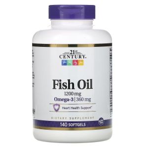 Риб'ячий жир, 1200 мг, Fish Oil, 21st Century, 140 гелевих капсул