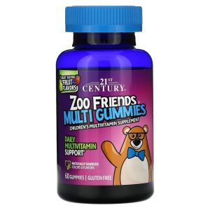 Мультивітаміни для дітей, смак фруктів, Zoo Friends Multi, 21st Century, 60 жувальних цукерок Мультивітаміни для дітей, смак фруктів, Zoo Friends Multi, 21st Century, 60 жувальних цукерок