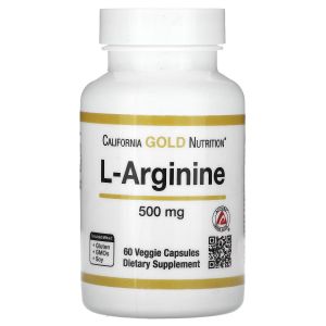 L-Аргинин, 500 мг, L-Arginine, California Gold Nutrition, 60 вегетарианских капсул L-Аргинин, 500 мг, L-Arginine, California Gold Nutrition, 60 вегетарианских капсул