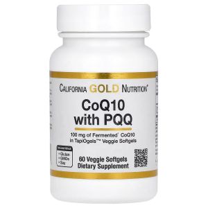 Коэнзим CoQ10 с PQQ, 100 мг, CoQ10 with PQQ, California Gold Nutrition, 60 вегетарианских капсул Коэнзим CoQ10 с PQQ, 100 мг, CoQ10 with PQQ, California Gold Nutrition, 60 вегетарианских капсул