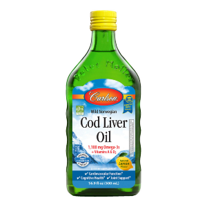 Жир Печінки Дикої Норвезької Тріски, Смак Лимона, Cod Liver Oil, Carlson, 500 мл