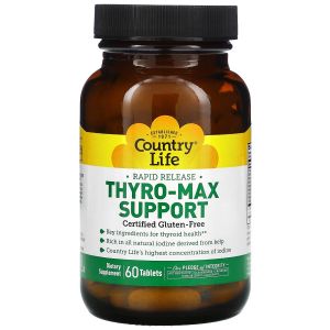 Підтримка Щитовидної Залізи, Rapid Release Thyro-Max Support, Country Life, 60 таблеток Підтримка Щитовидної Залізи, Rapid Release Thyro-Max Support, Country Life, 60 таблеток